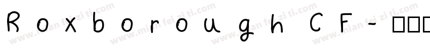 Roxborough CF字体转换